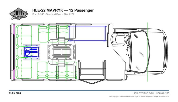 MAVRYK — 12 Passenger seating layout