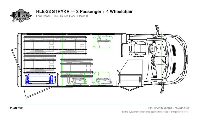 STRYKR — 3 Passenger + 4 Wheelchair seating layout