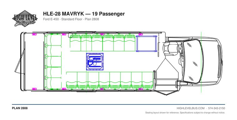 MAVRYK — 19 Passenger seating layout