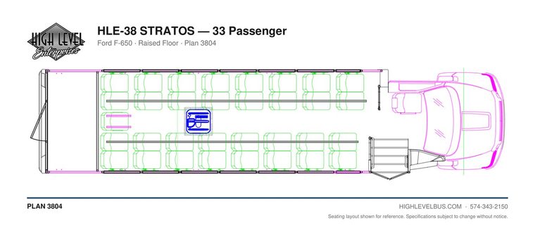 STRATOS — 33 Passenger seating layout